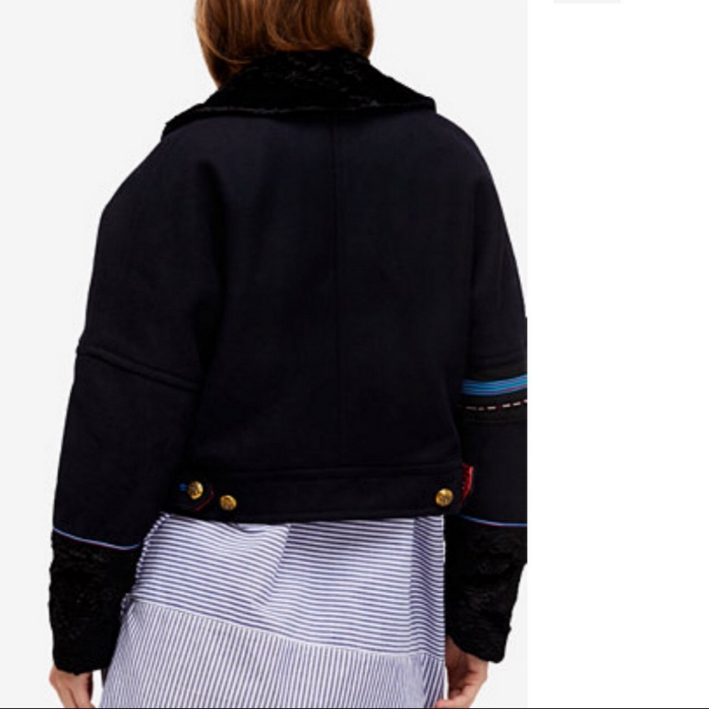 FREE PEOPLE Cropped Eisenhower Jacket NWT - Picture 5 of 6